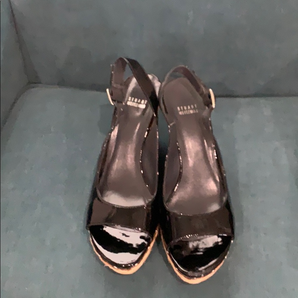 Black Stuart Weitzman Espadrille Platform Sandals - image 2